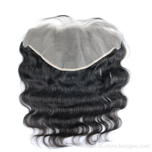 Brazilian Hair Human Vendors Wavy Natural Black Body Wave Soft13*4 Transparent Lace Closure Hair Extension
